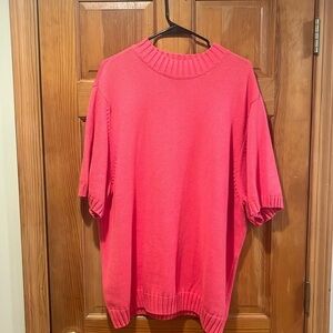 Appleseed’s women’s plus size short sleeve sweater size 3X .